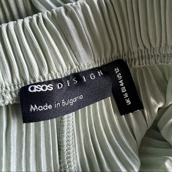 ASOS Wide Leg Ribbed Pants - Picture 3 of 5